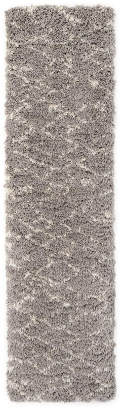 Bramblewood · Geometric Shag Rug, ash gray