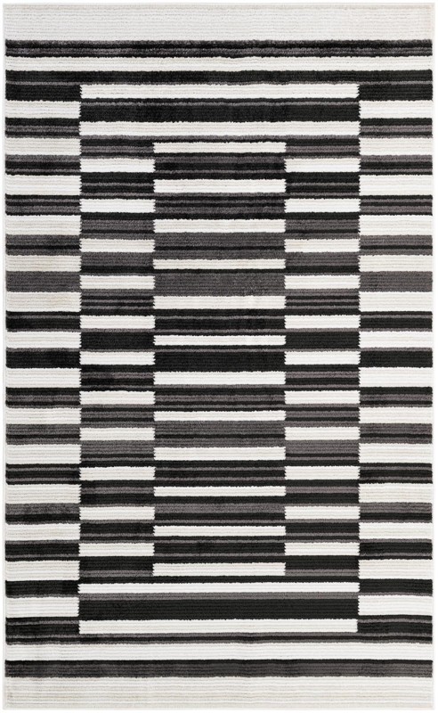 Brandt · Abstract rug, black and ivory