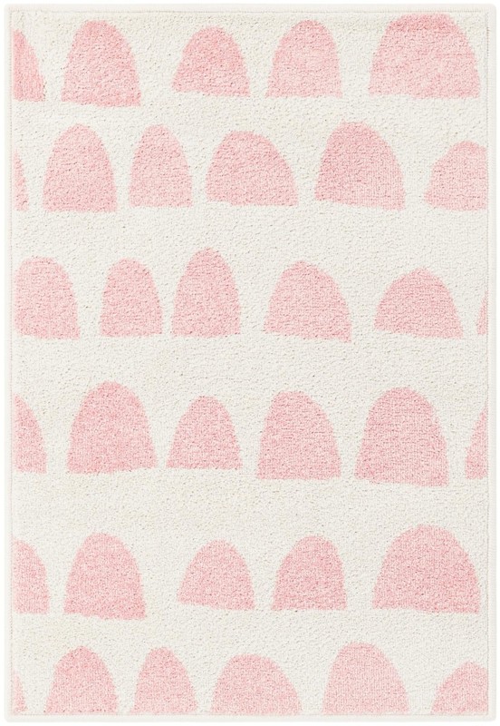 2' 2 x 3' Halloran · Abstract rug, ivory and pink