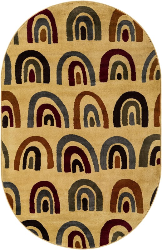 Foxley · Geometric rug, cream