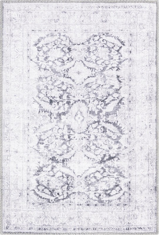 Augusta · Border Washable Rug, charcoal