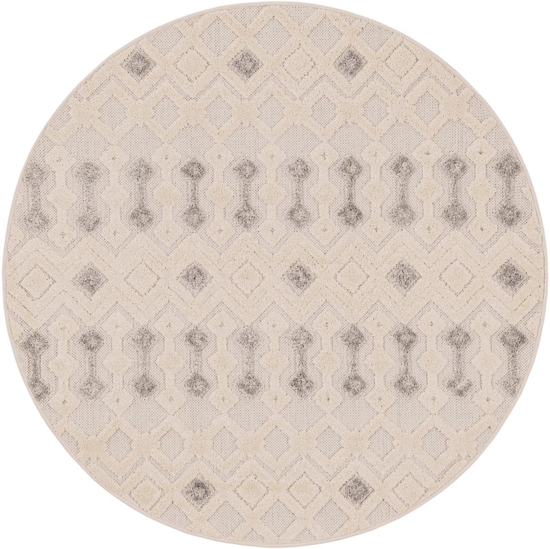 4' x 4' Rothwell · Diamond rug, sandy beige