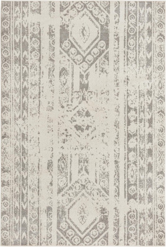 Underhill · Abstract rug, ivory and gray