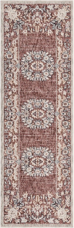 2' x 6' Sanborn · Border rug, dusty rose