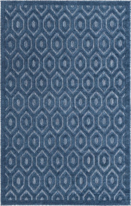 Roanoke · Geometric Outdoor Rug, navy