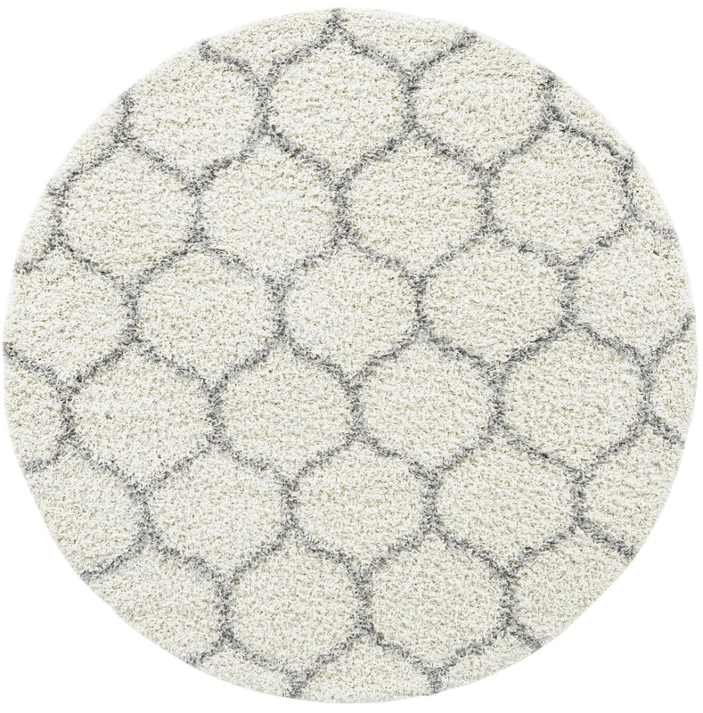 Barnett · Lattice Shag Rug, ivory