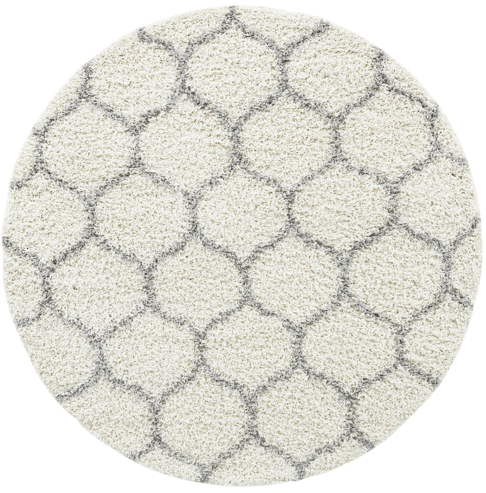 5' 3 x 5' 3 Barnett · Lattice Shag Rug, ivory