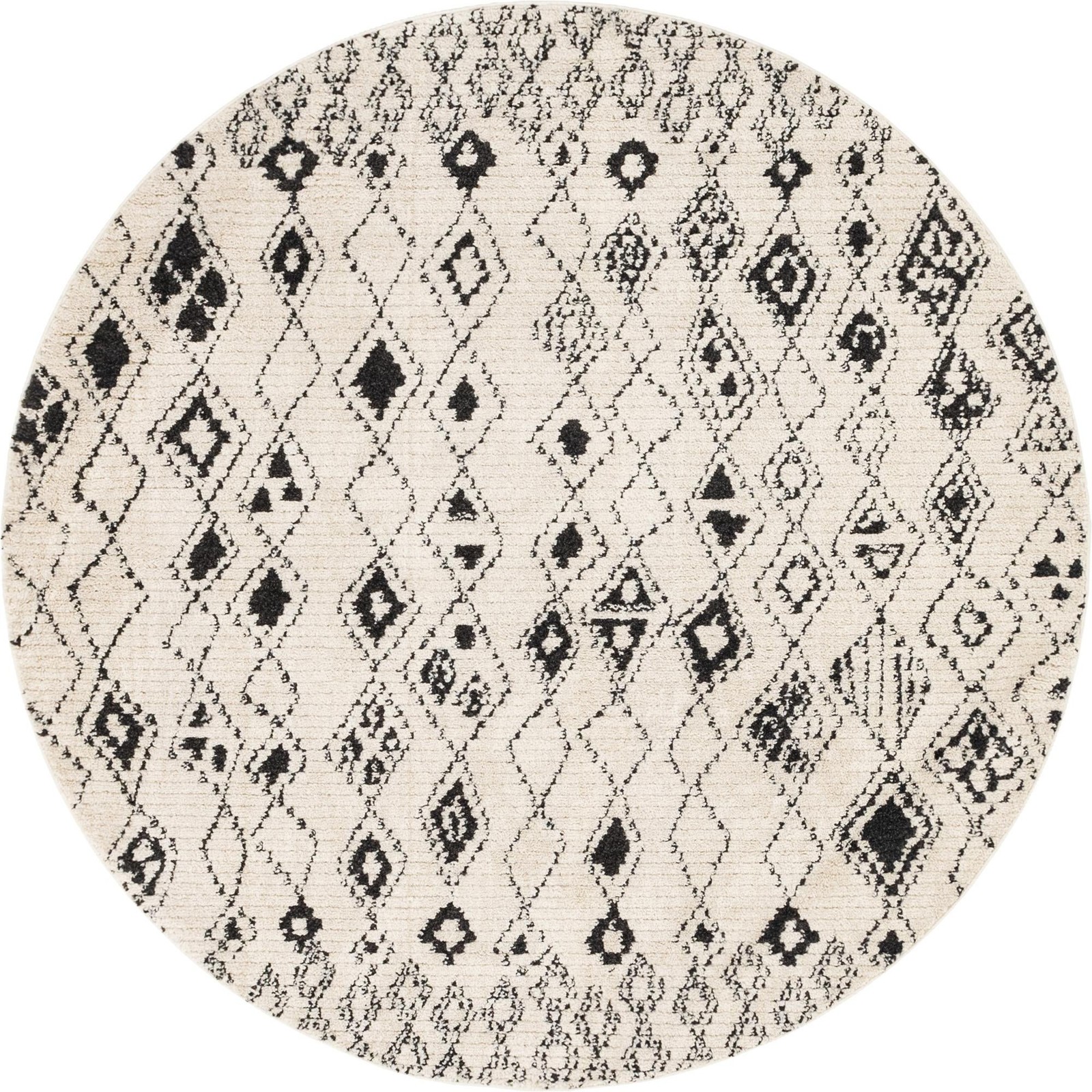 7' x 7' Southwind · Diamond rug, cream