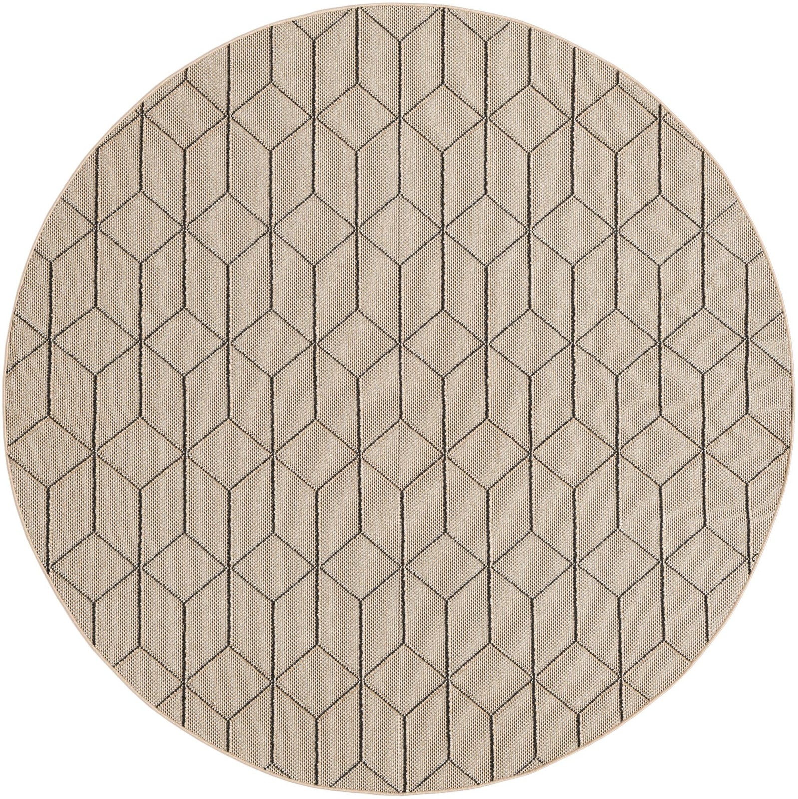 7' 10 x 7' 10 Jasper · Geometric Outdoor Rug, khaki