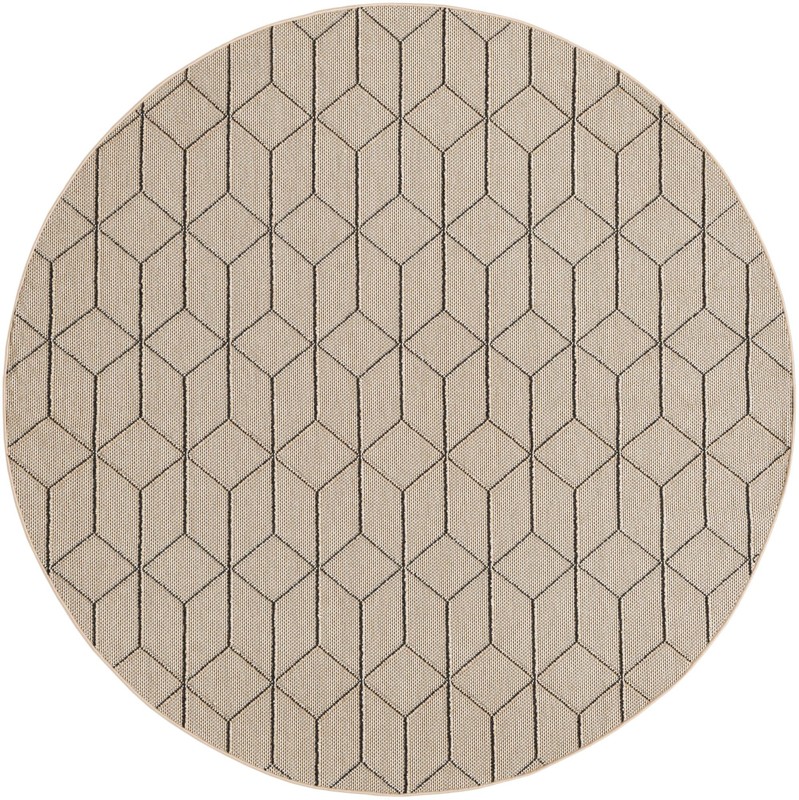 7' 10 x 7' 10 Jasper · Geometric Outdoor Rug, khaki