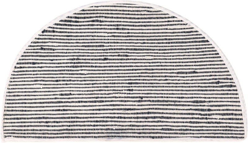 Milbank · Striped Chindi Rug, navy and ivory