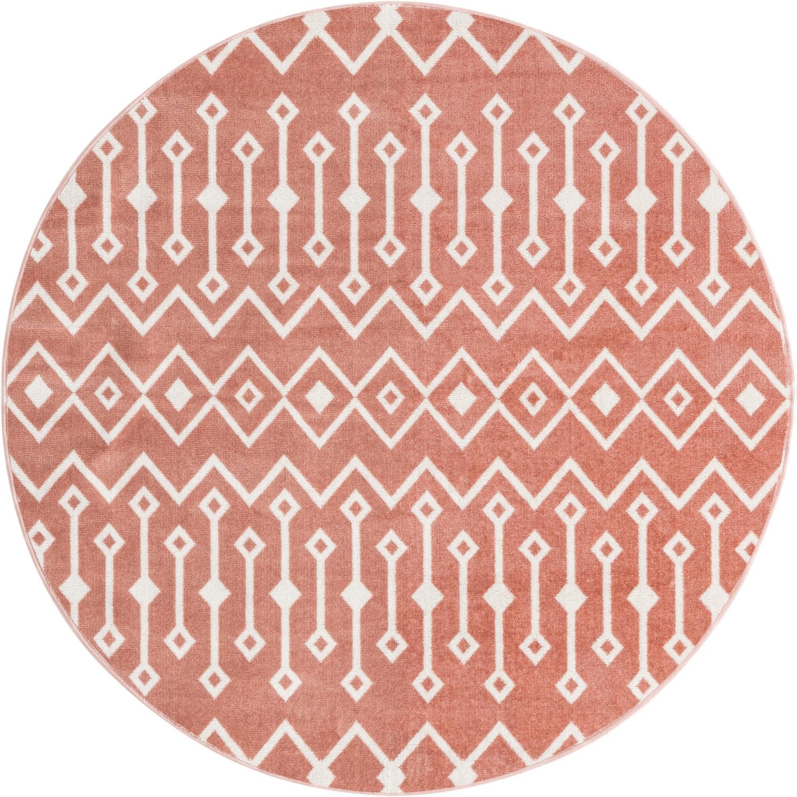 3' x 3' Eugene · Diamond rug, pink
