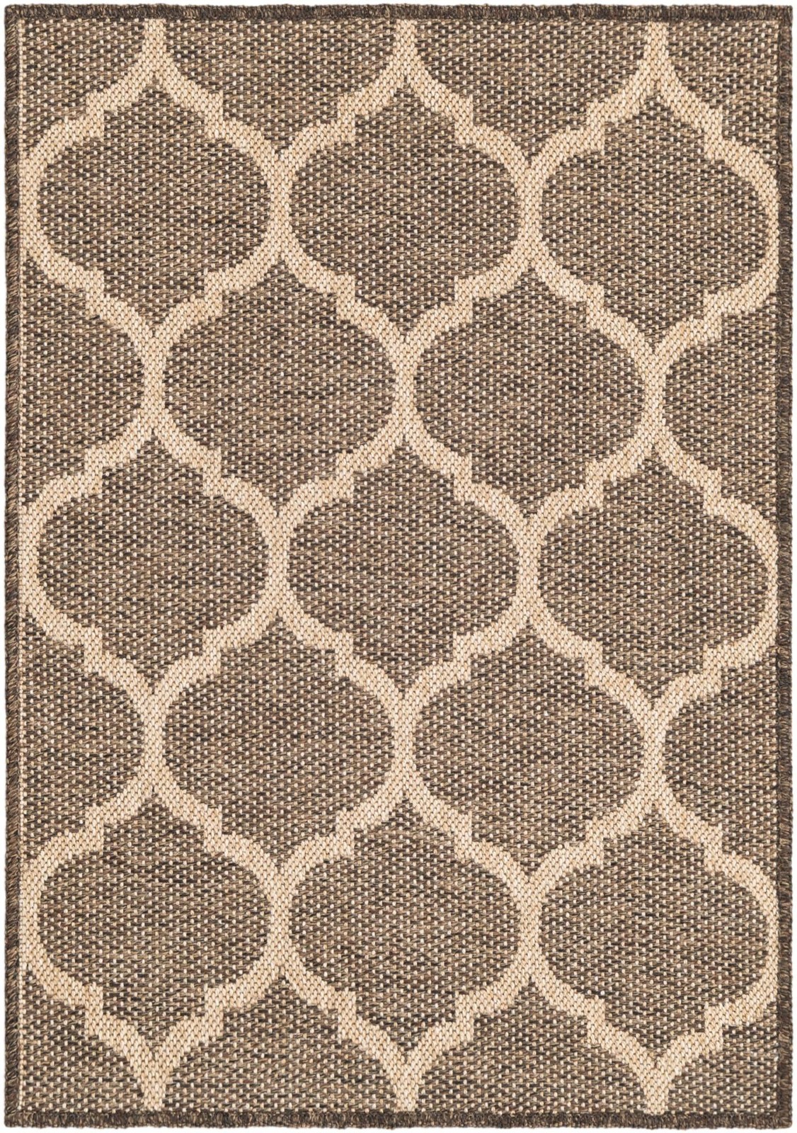 2' x 3' Flora · Trellis rug, brown and natural