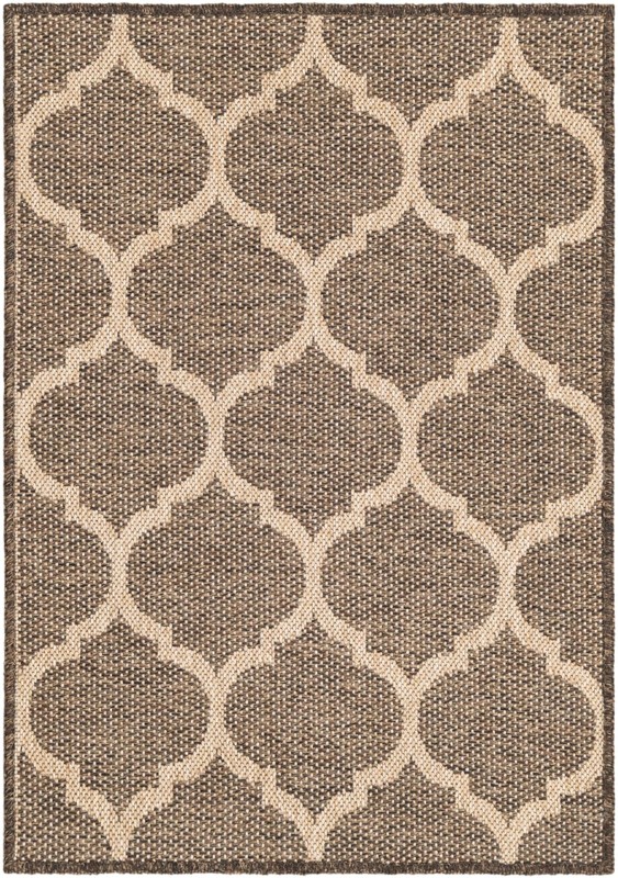 2' x 3' Flora · Trellis rug, brown and natural