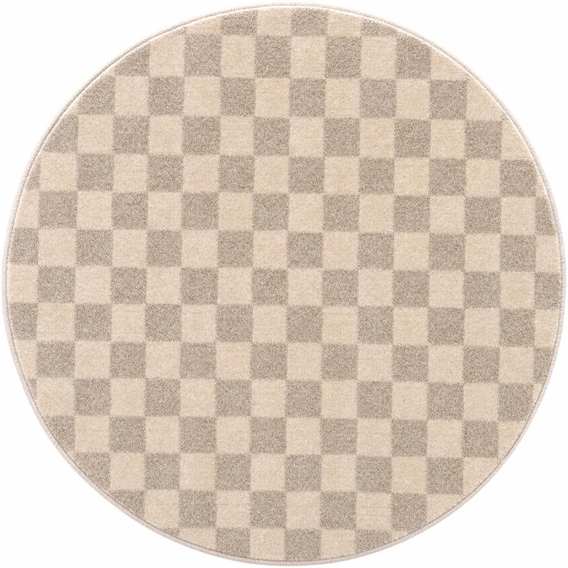 Compton · Checkered rug, ivory