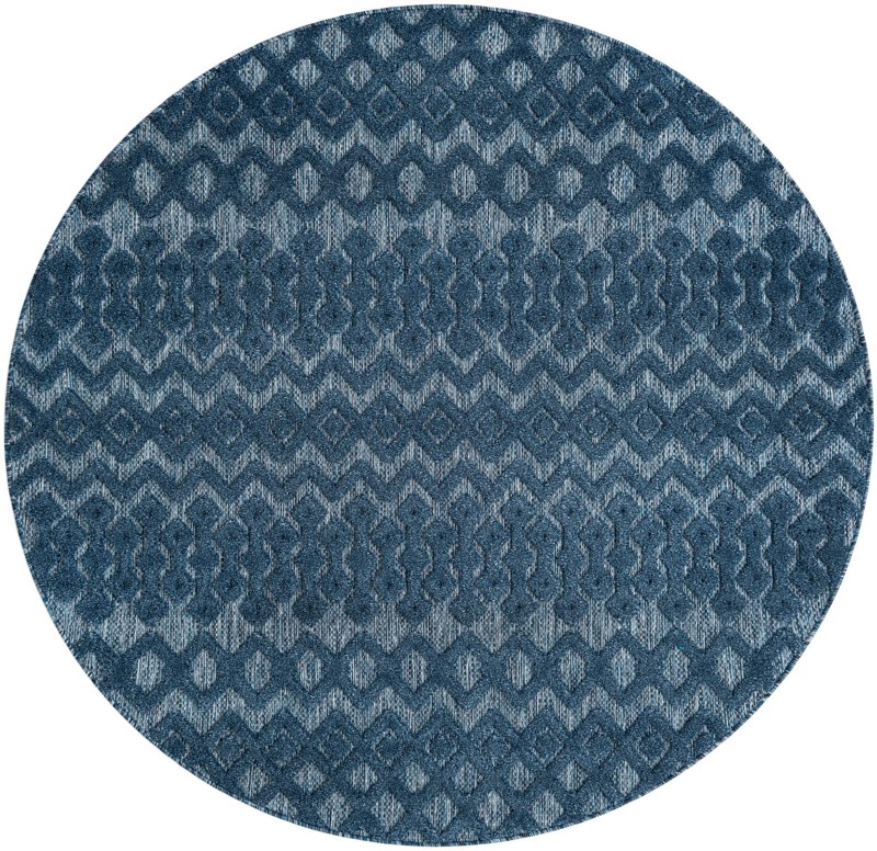 7' x 7' Creed · Chevron Outdoor Rug, navy