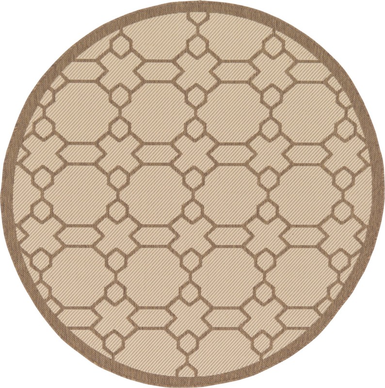 Fanshawe · Lattice Outdoor Rug, beige and brown