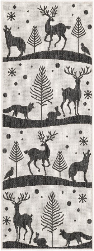 Cashel · Pictoral Outdoor Rug, black and white