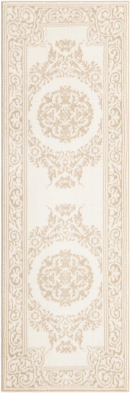 2' x 6' Thistle · Border rug, snow white