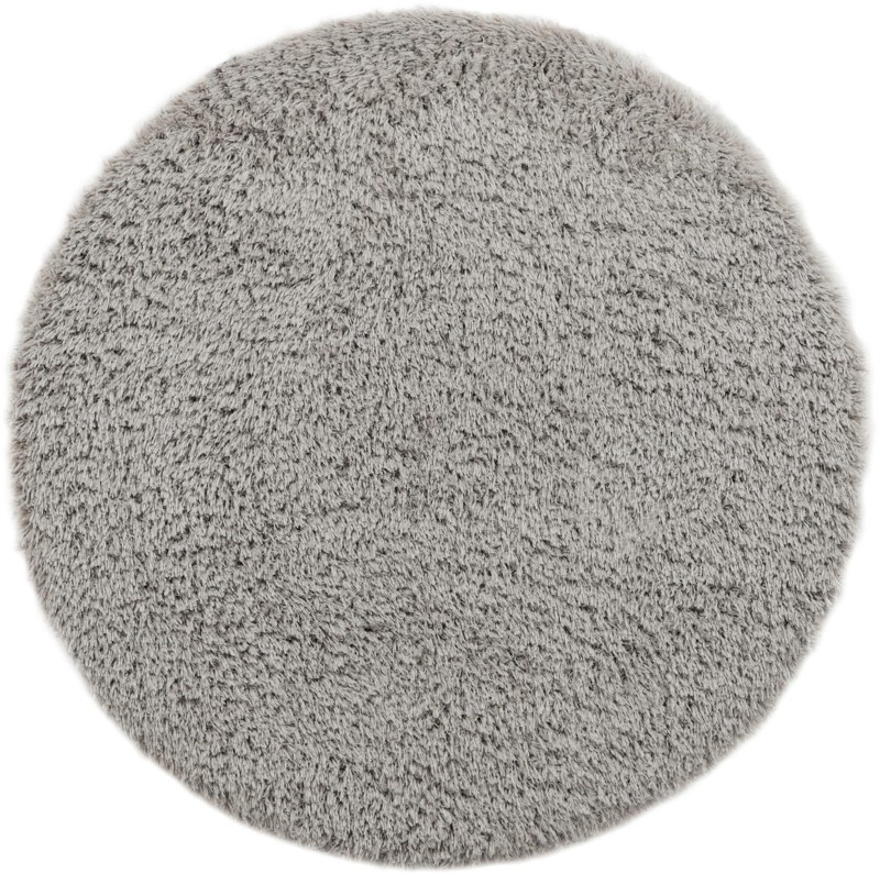 4' x 4' Olympia · Solid Shag Rug, ash