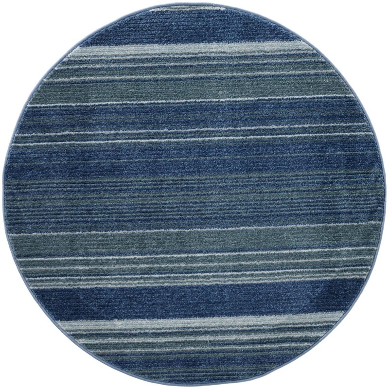 Jagger · Striped rug, blue and gray