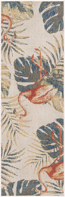 Ridgway · Flamingo Outdoor Rug, ivory and rust red