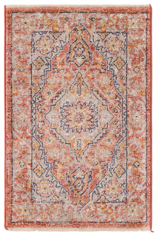 Thane · Medallion rug, brick red and ivory
