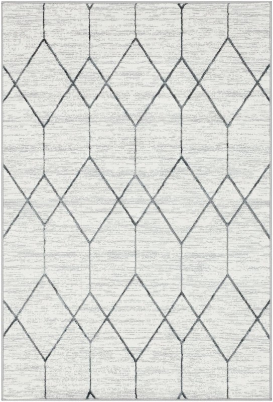 4' x 6' Thatcher · Diamond rug, white