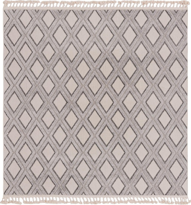 Goshen · Diamond rug, sandy beige and gray