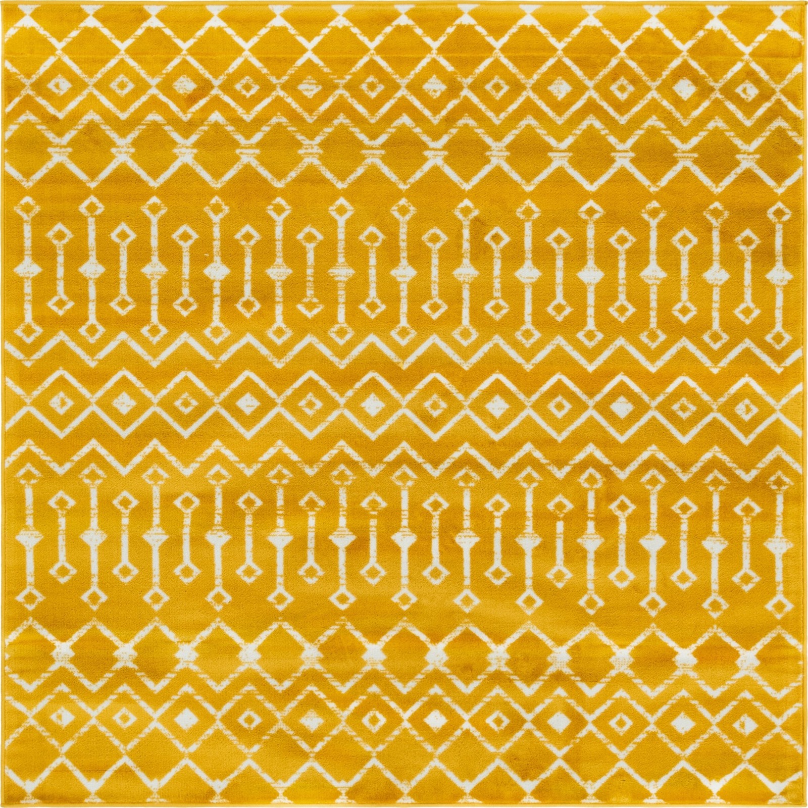 6' x 6' Dudley · Chevron rug, yellow