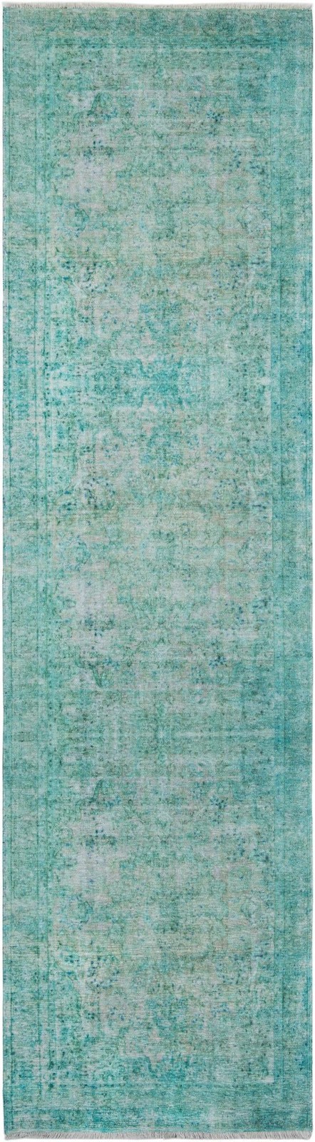 3' 3 x 11' 10 Laramie · Border rug, turquoise