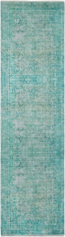 3' 3 x 11' 10 Laramie · Border rug, turquoise