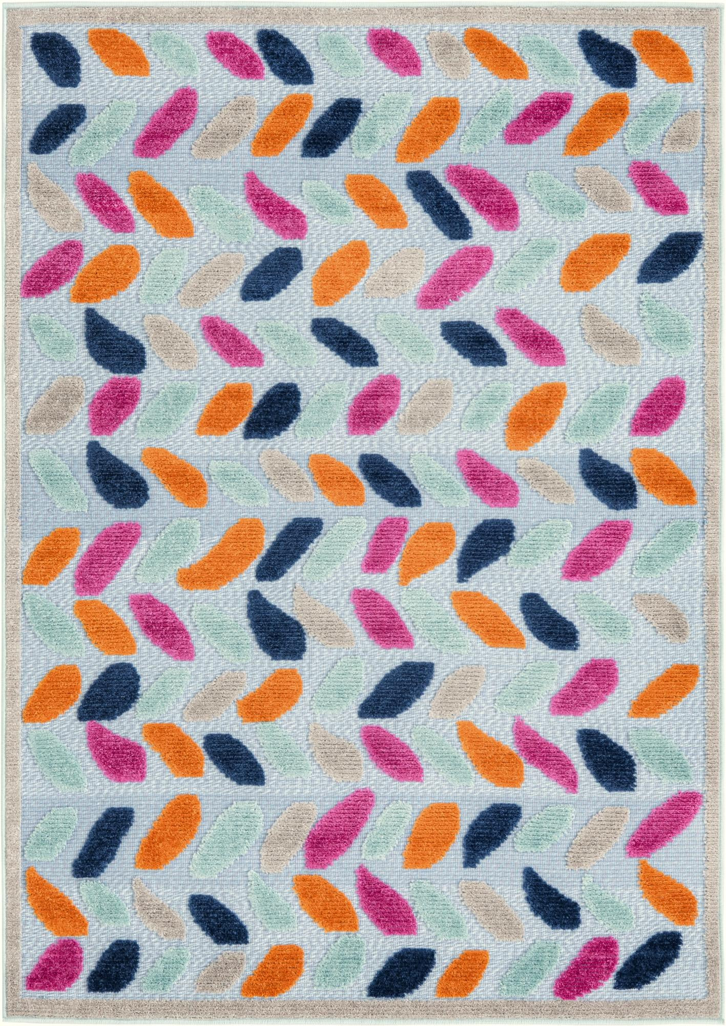 4' x 6' Boyd · Border Outdoor Rug, blue