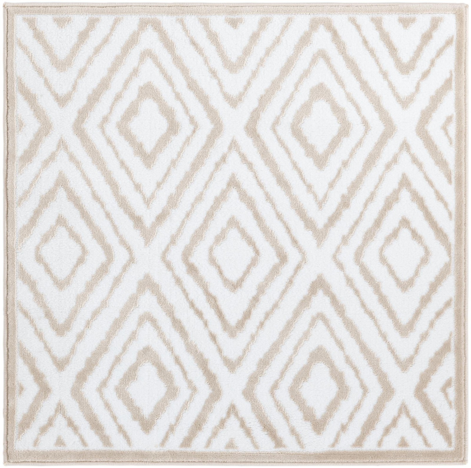 3' 3 x 3' 3 Brattleboro · Border rug, snow white