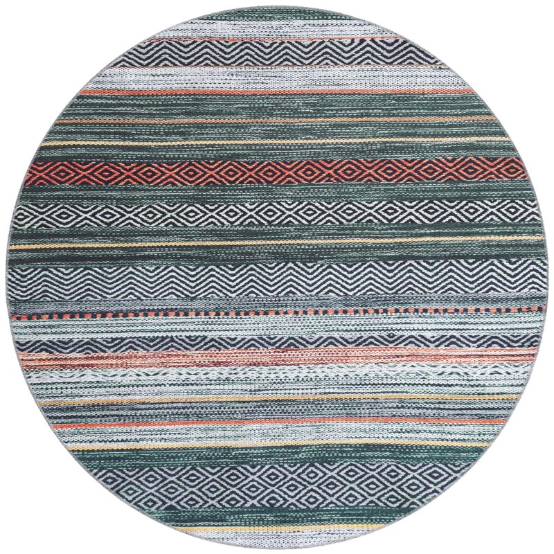 Pagosa · Chevron Washable Rug, green