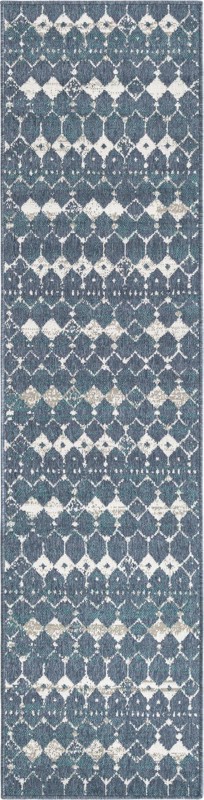 2' x 8' Stowe · Diamond Outdoor Rug, navy