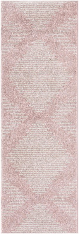 2' x 6' Knox · Diamond rug, pink