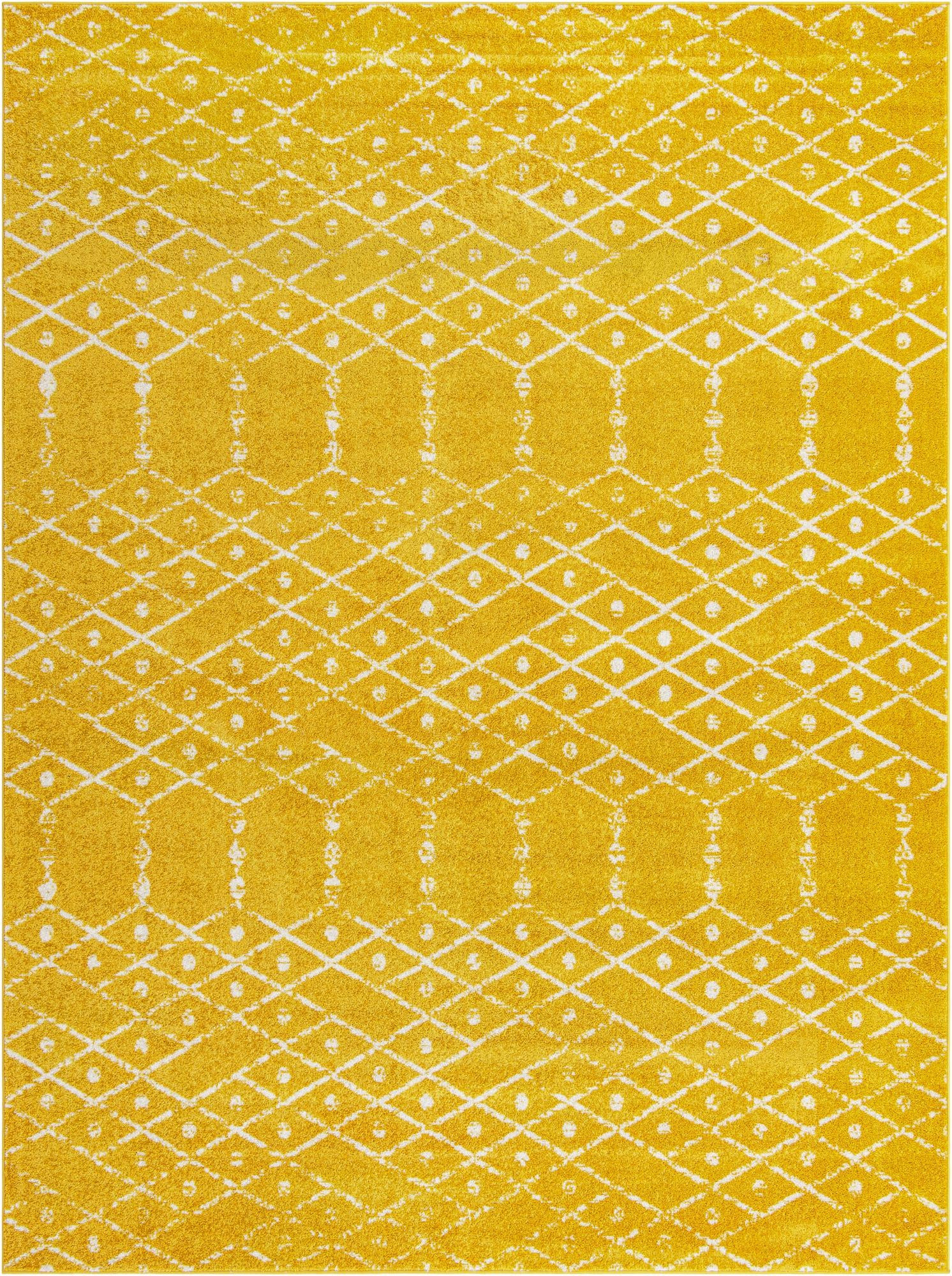 9' x 12' Newcomb · Diamond rug, yellow