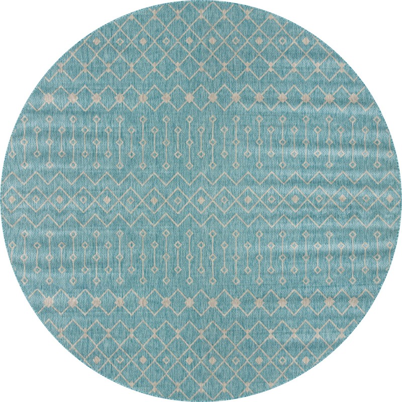 10' 8 x 10' 8 Kearney · Diamond Outdoor Rug, aqua
