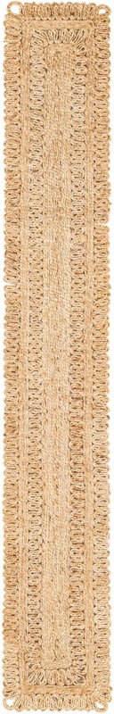 1' 2 x 8' Pentland · Border Braided Jute Rug, natural