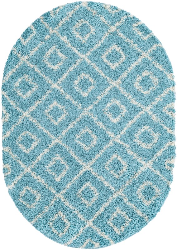 Brock · Diamond Shag Rug, aqua