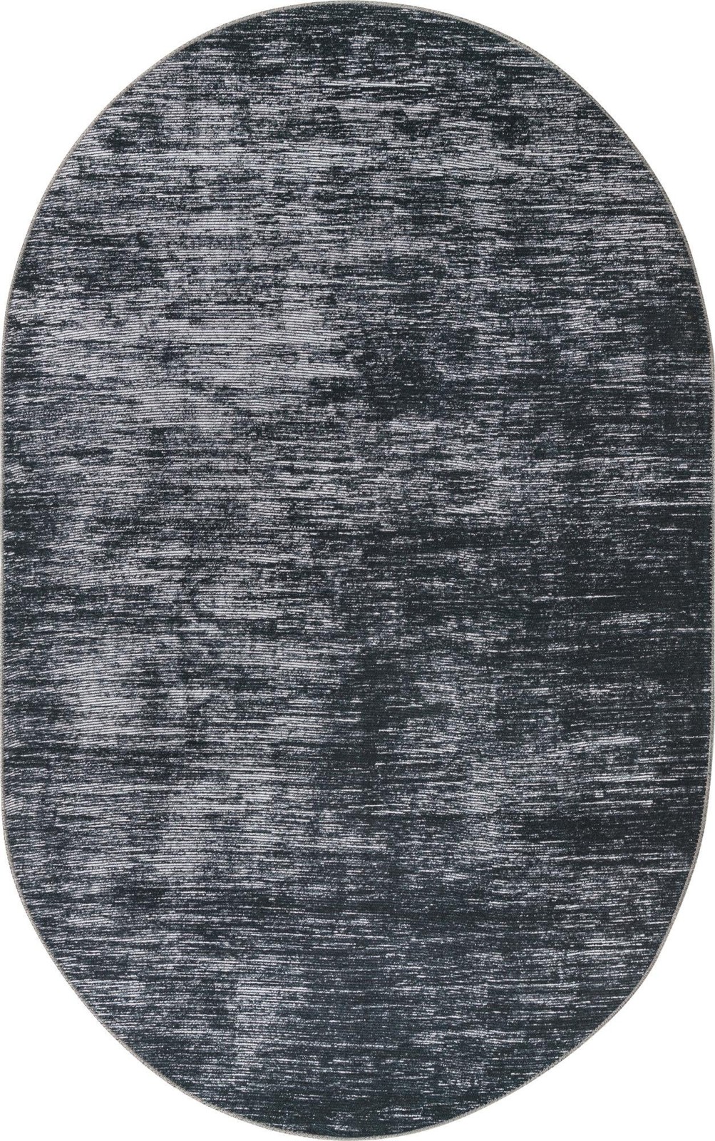 5' x 8' Prewitt · Linear abstract rug, black and ivory