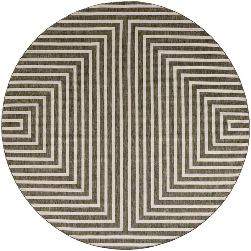 13' x 13' Gorse · Geometric Outdoor Rug, green