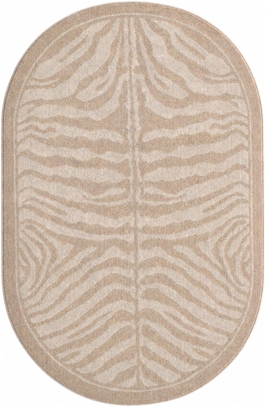 5' 3 x 8' Oldfield · Animal print rug, beige and ivory