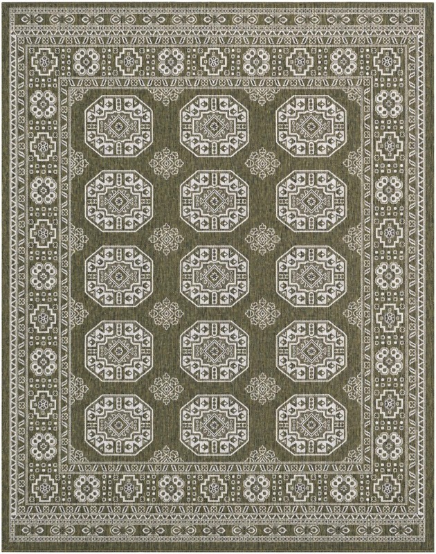 7' 10 x 10' Kirkland · Border Outdoor Rug, green
