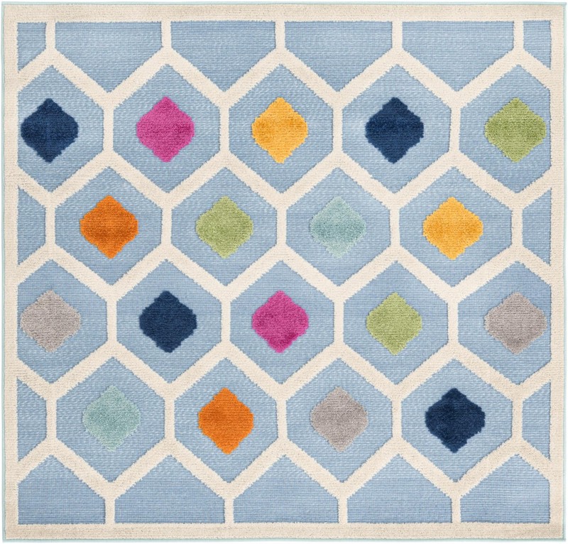 Raleigh · Geometric Outdoor Rug, blue