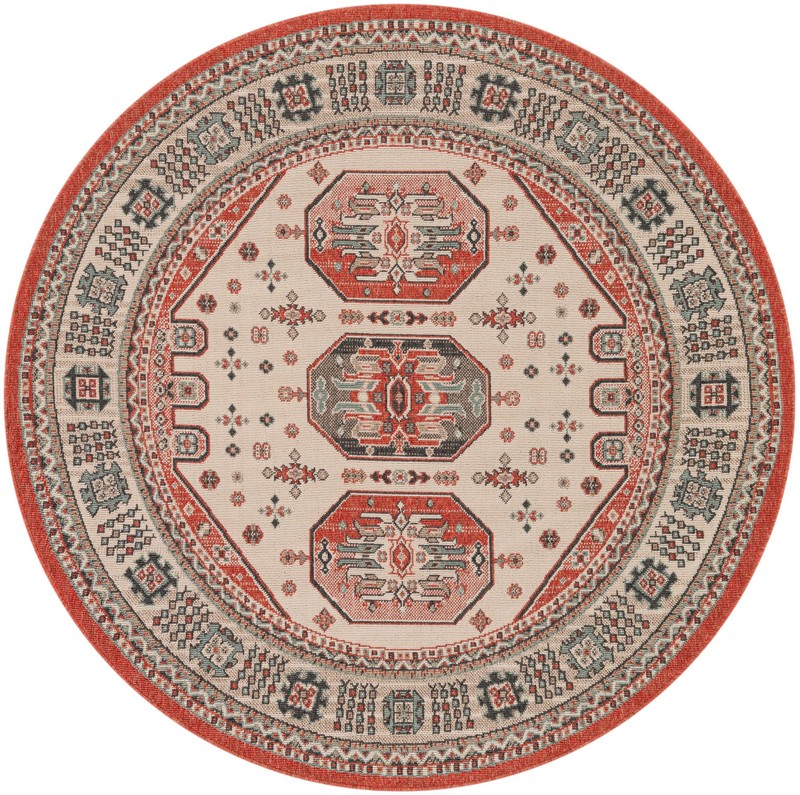 6' x 6' Calvin · Border Outdoor Rug, multi