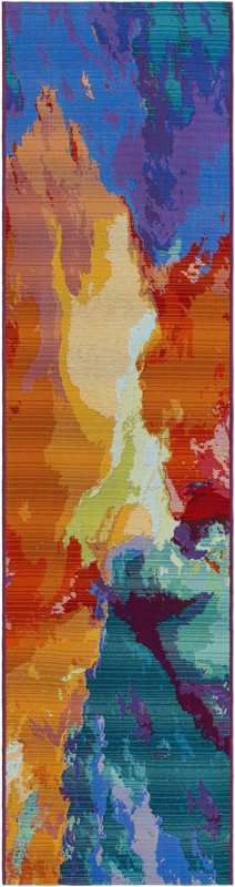2' x 8' Lomax · Abstract Outdoor Rug