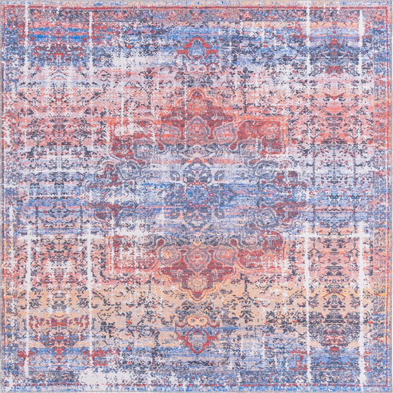 7' 10 x 7' 10 Rideout · Border Washable Rug, autumn