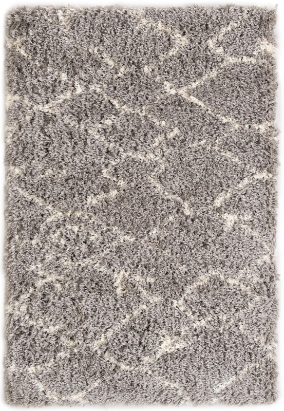 4' x 6' Bramblewood · Diamond Shag Rug, ash gray